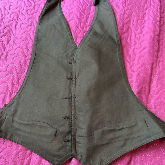 Boys Bracci Tux beautiful black vest Large adjustable at neck and back - Picture 2 of 6